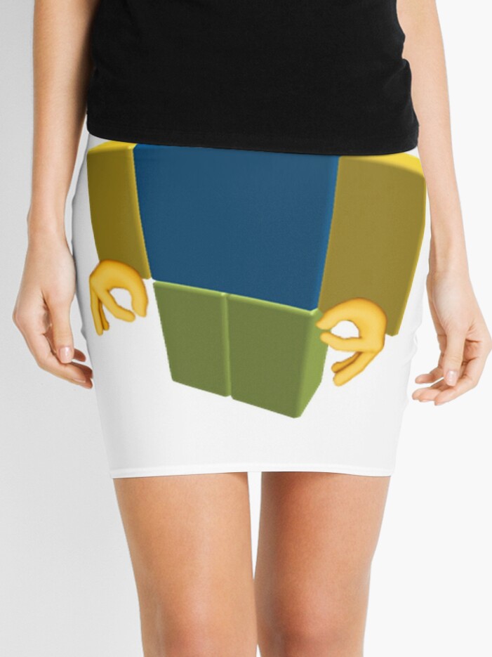 Noob Roblox Funny Cringe Got Em Emoji Mini Skirt - 