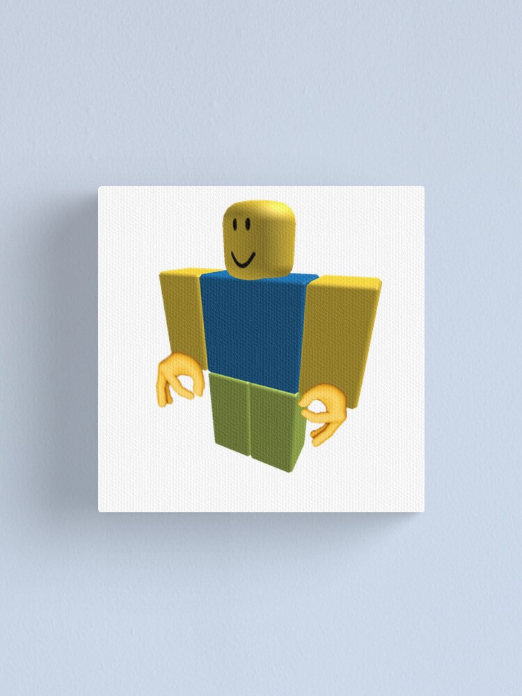 Noob Roblox Funny Cringe Got Em Emoji Canvas Print By Franciscoie - roblox funny wall art redbubble