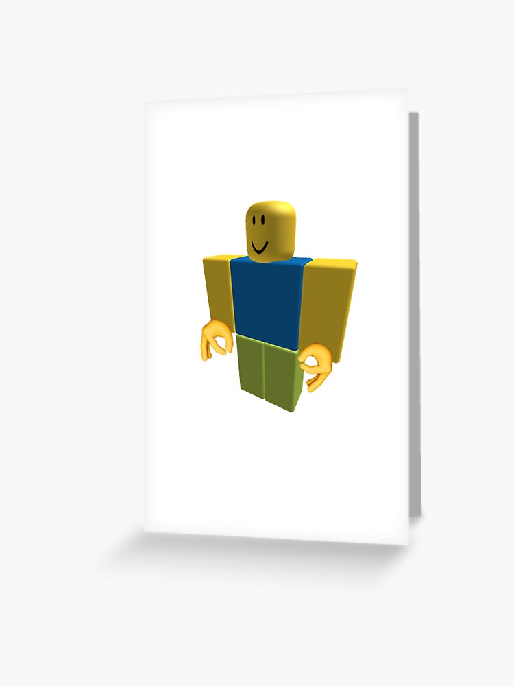 Noob Roblox Funny Cringe Got Em Emoji Greeting Card By Franciscoie Redbubble - cringe roblox pictures