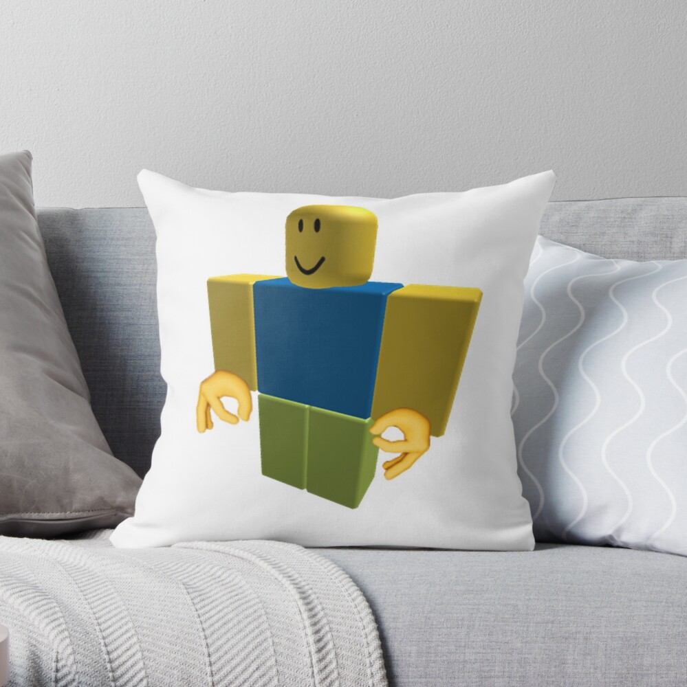 Noob Roblox Funny Cringe Got Em Emoji Throw Pillow By Franciscoie Redbubble - emoji c roblox