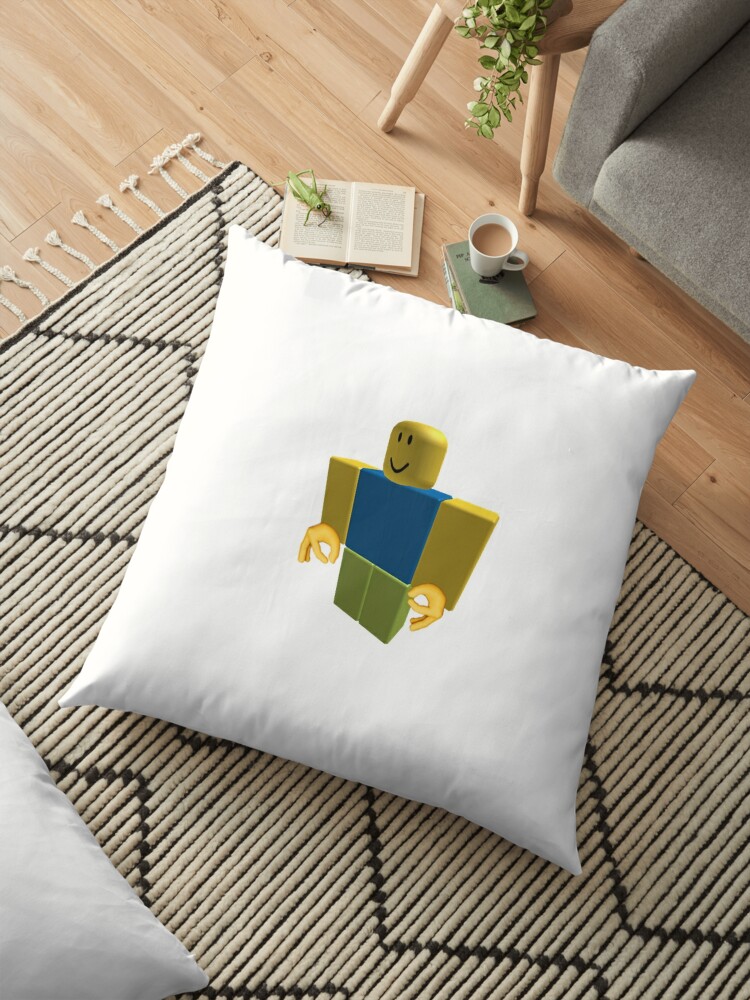 Noob Roblox Funny Cringe Got Em Emoji Floor Pillow By Franciscoie Redbubble - roblox cringe scarves redbubble