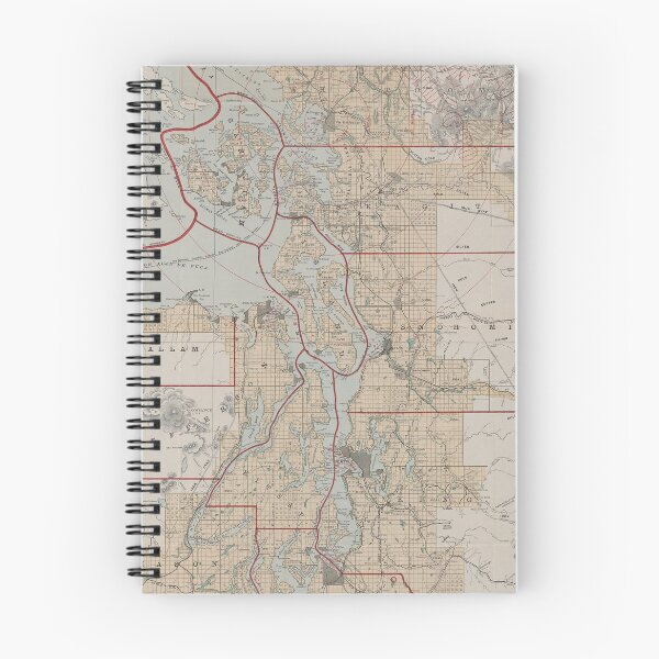 Item preview, Vintage Map of The Puget Sound (1899) designed and sold by BravuraMedia.