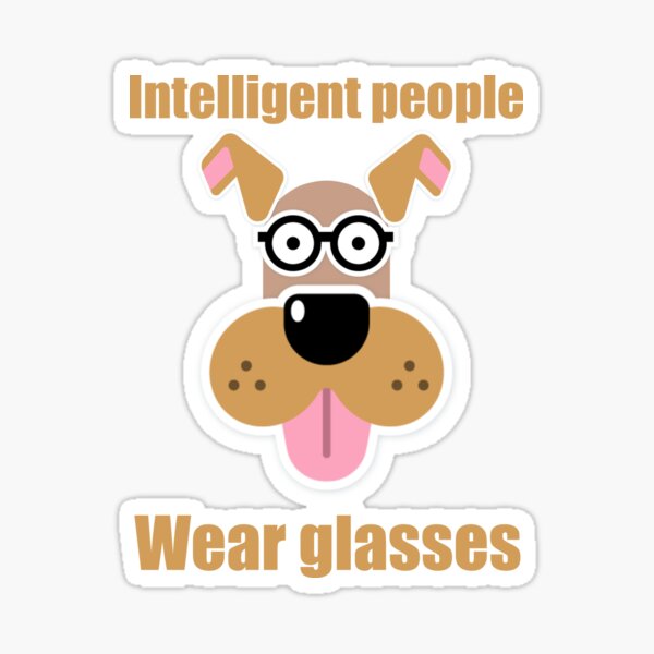 Intelligent people Wear glasses Sticker
