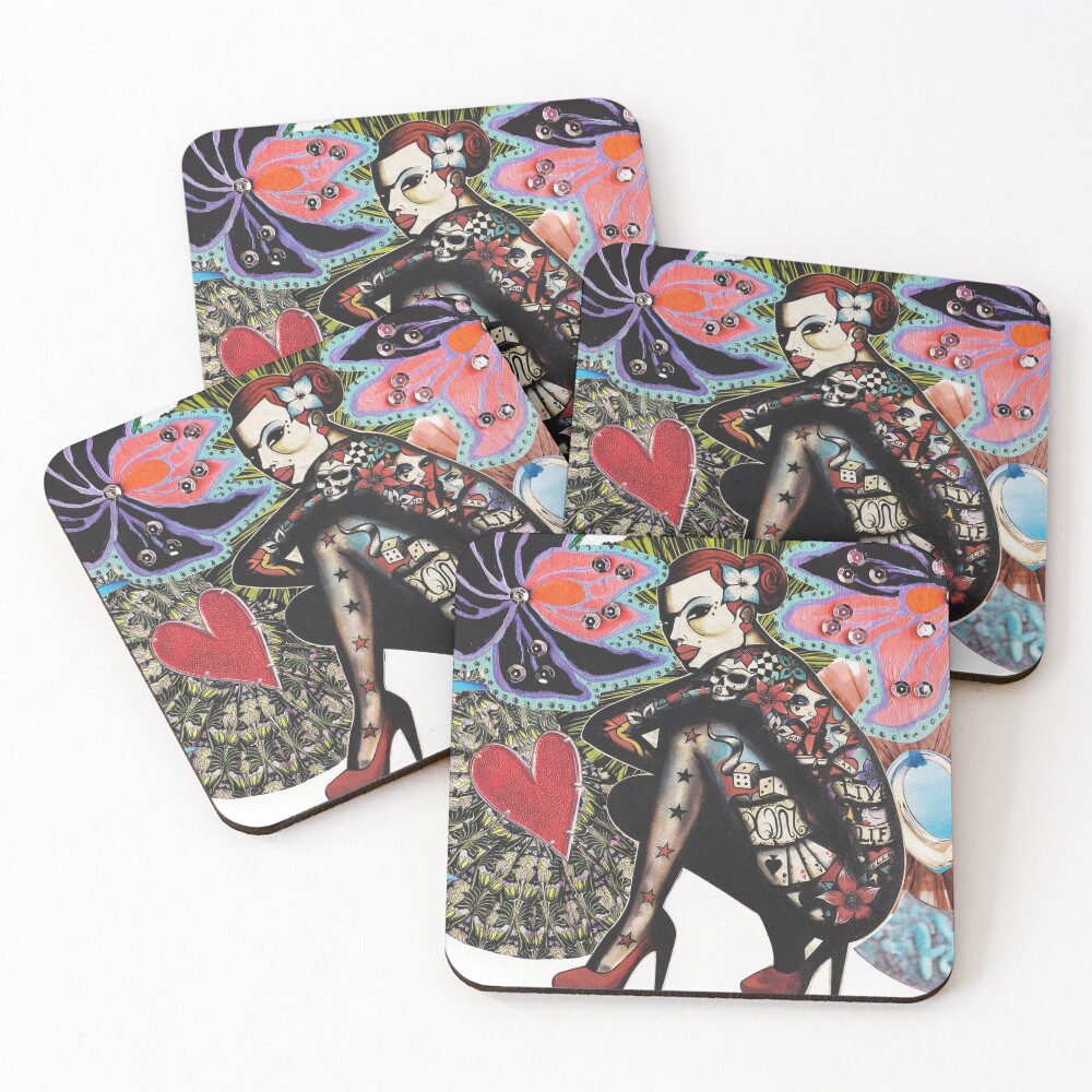 Aperçu de l'œuvre Dessous de verre (lot de 4) créée et vendue par elfy-ka.