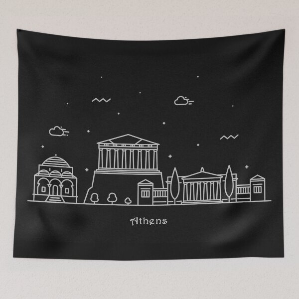 Item preview, Athens Skyline Minimal Line Art Poster designed and sold by A Deniz Akerman.