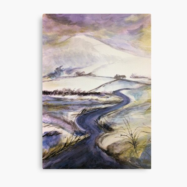 Purple snow Metal Print