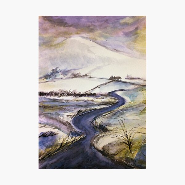 Purple snow Photographic Print
