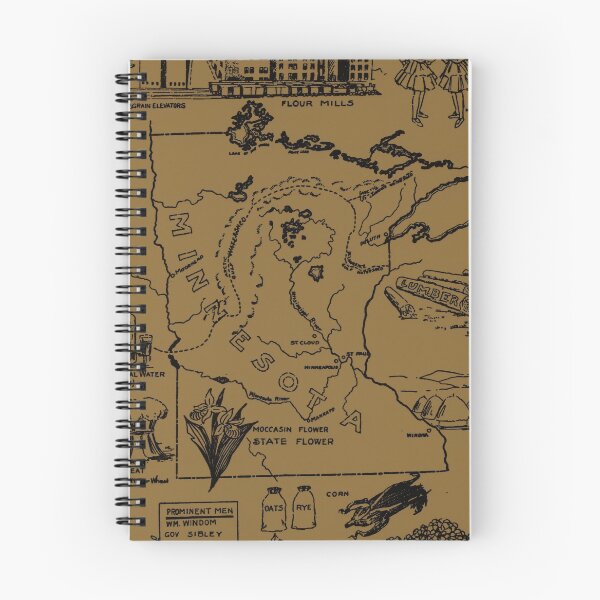 Item preview, Vintage Map of Minnesota (1912) - Tan designed and sold by BravuraMedia.