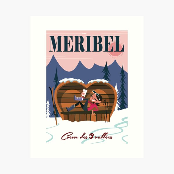 Item preview, Meribel ski poster designed and sold by Gary Godel.