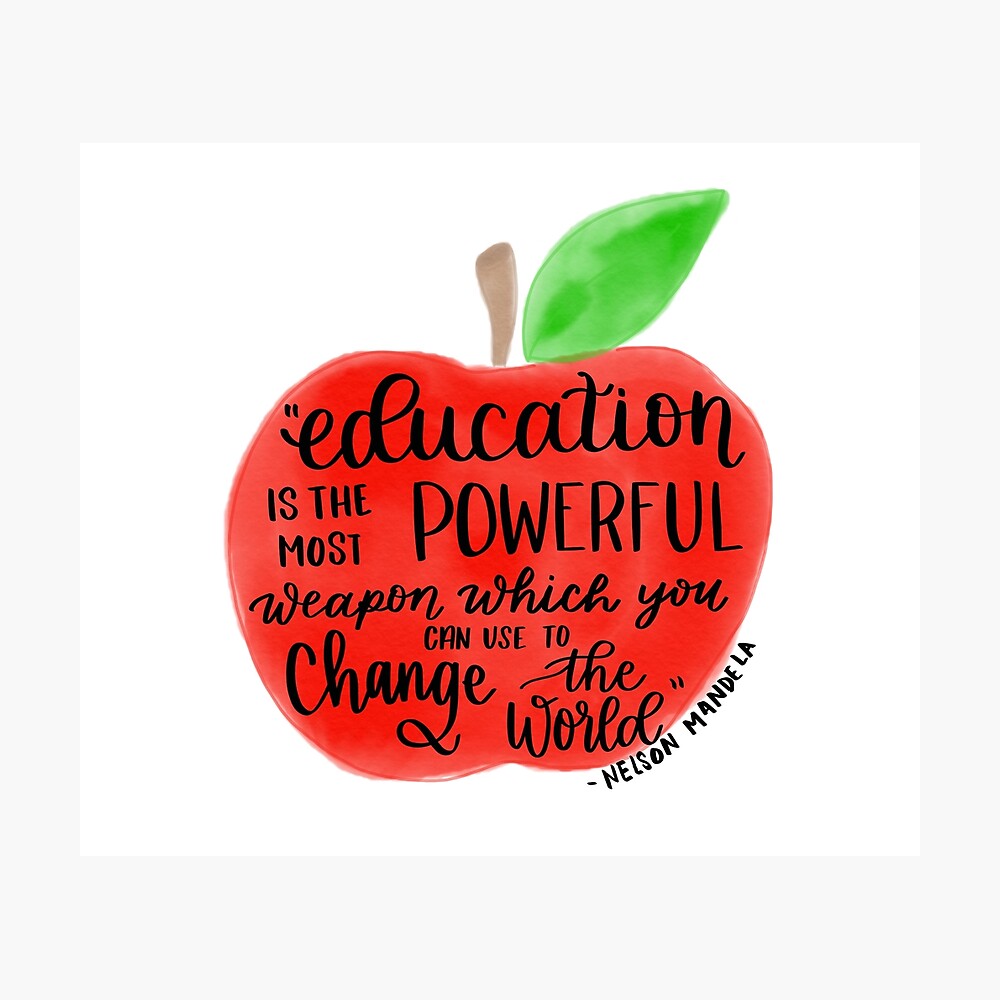Teacher Apple Quote Poster By Tressajones128 Redbubble