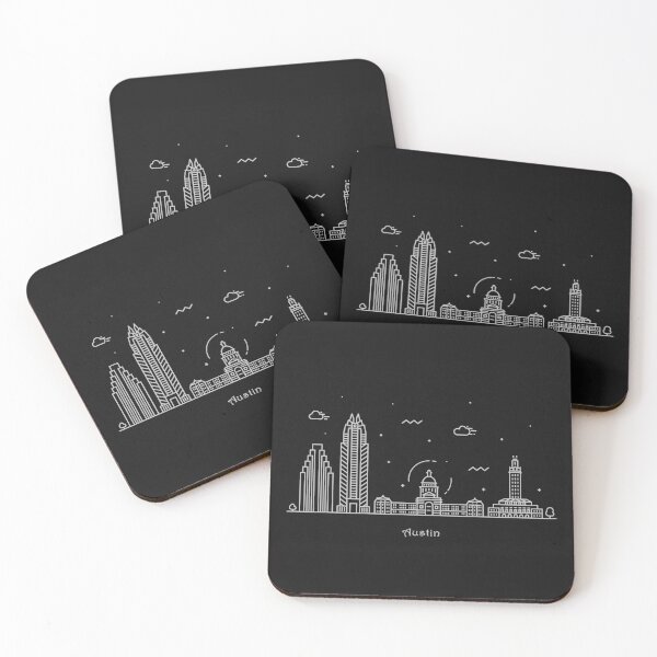 Artikelvorschau, Austin-Skyline-minimale Linie Kunst-Plakat entworfen und verkauft von A Deniz Akerman.