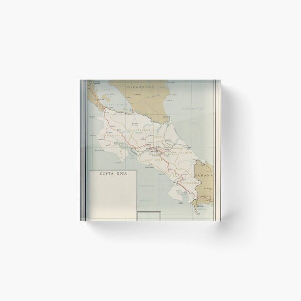 Item preview, Vintage Map of Costa Rica (1961) designed and sold by BravuraMedia.