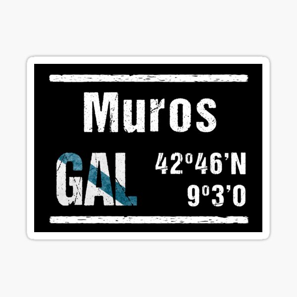 Item preview, Muros Galicia Coordenadas designed and sold by mouchodesigns.