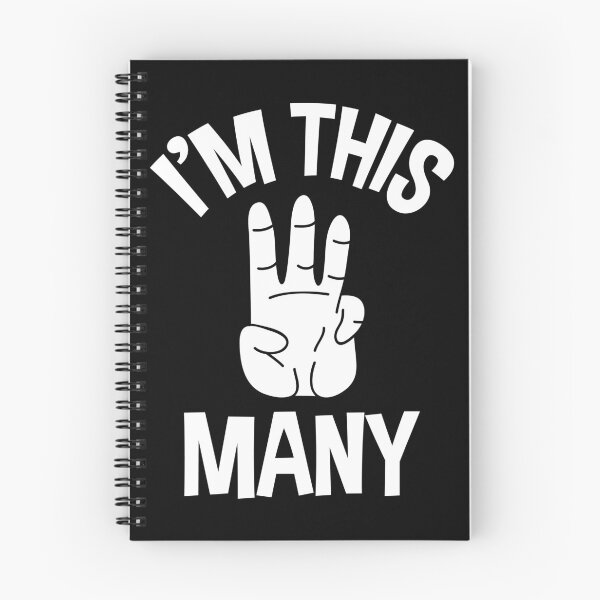 Item preview, I'm This Many Three Years Third Birthday designed and sold by BornDesign.