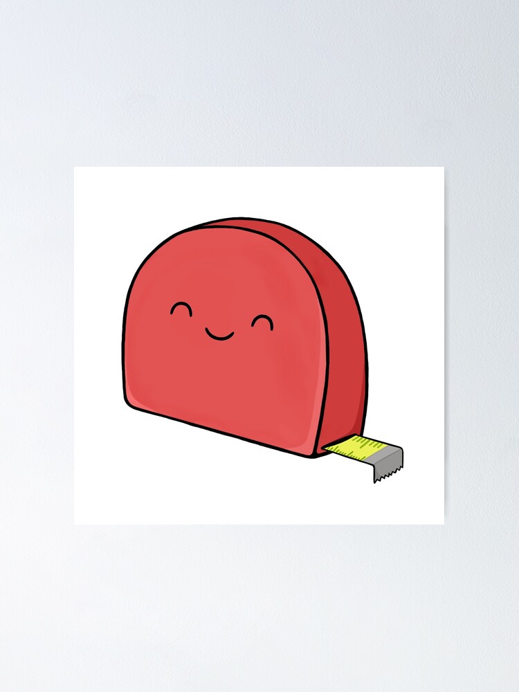 Cute Tape Measure Sticker for Sale by Sam Spencer