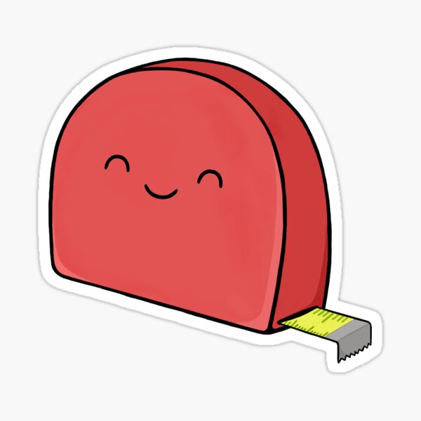 Cute Tape Measure Sticker for Sale by Sam Spencer