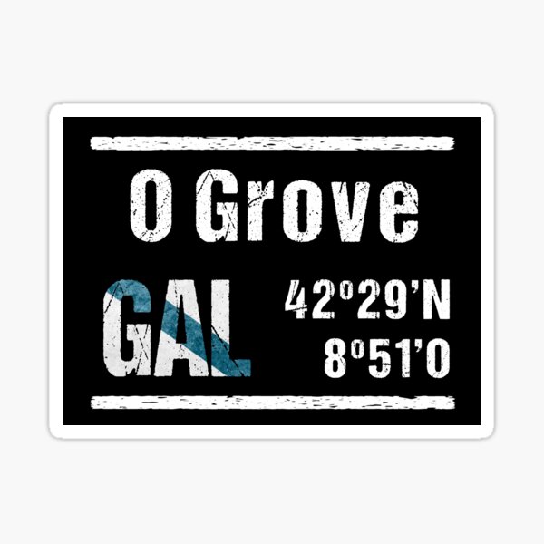 Artikel-Vorschau von O Grove-Galizien-Koordinaten, designt und verkauft von mouchodesigns.