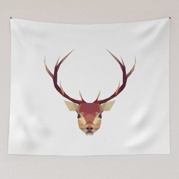 Item preview, Deer, deer head polygon geometric designed and sold by Mohja-Design.