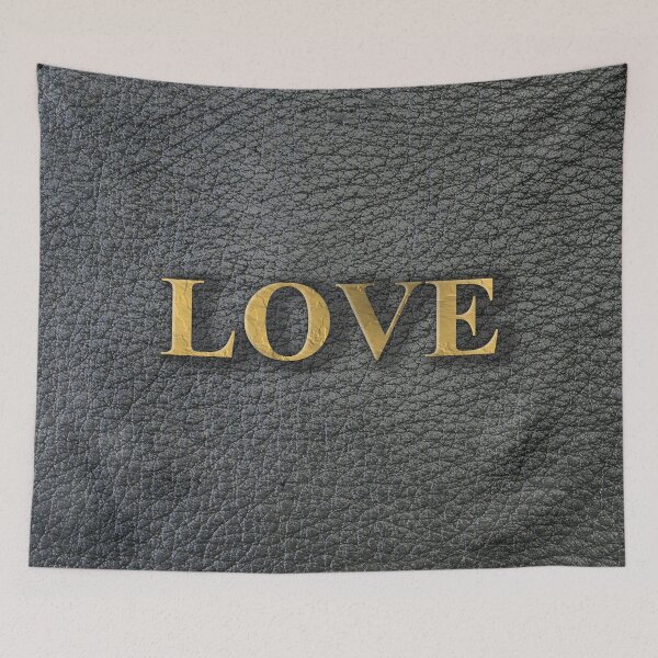 Item preview, LOVE black leather gold letters designed and sold by joshuayule.