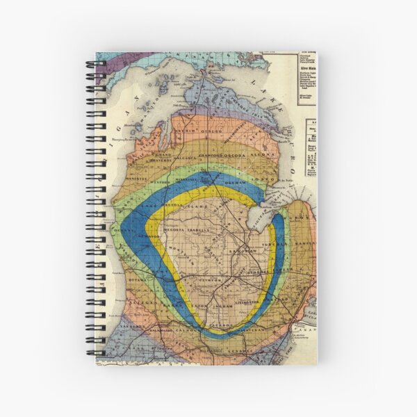 Item preview, Vintage Michigan Geological Map (1865) designed and sold by BravuraMedia.
