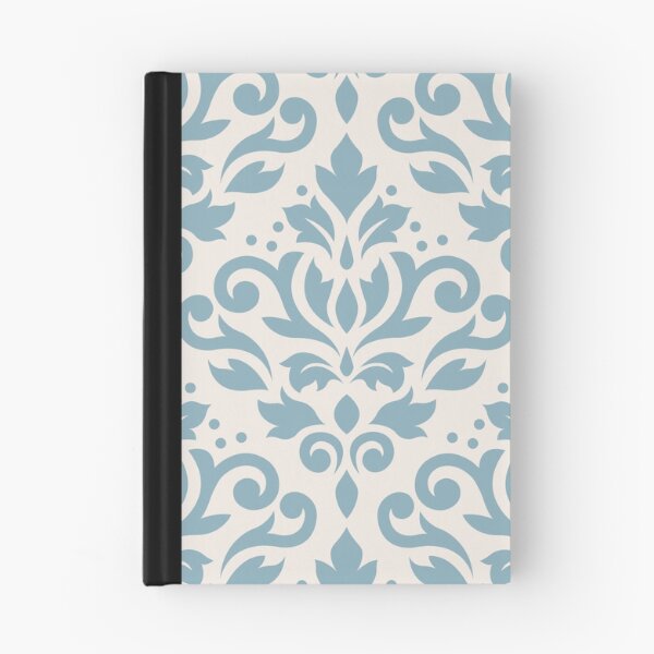Item preview, Scroll Damask Large Pattern Blue on Cream designed and sold by NataliePaskell.