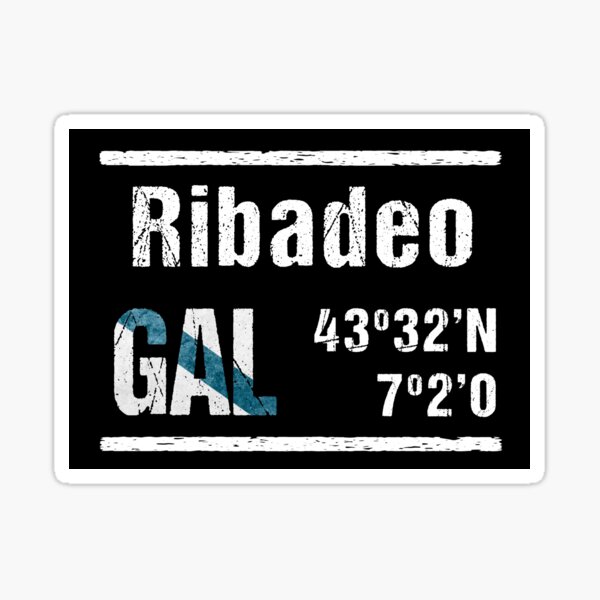 Item preview, Ribadeo Galicia Coordenadas designed and sold by mouchodesigns.