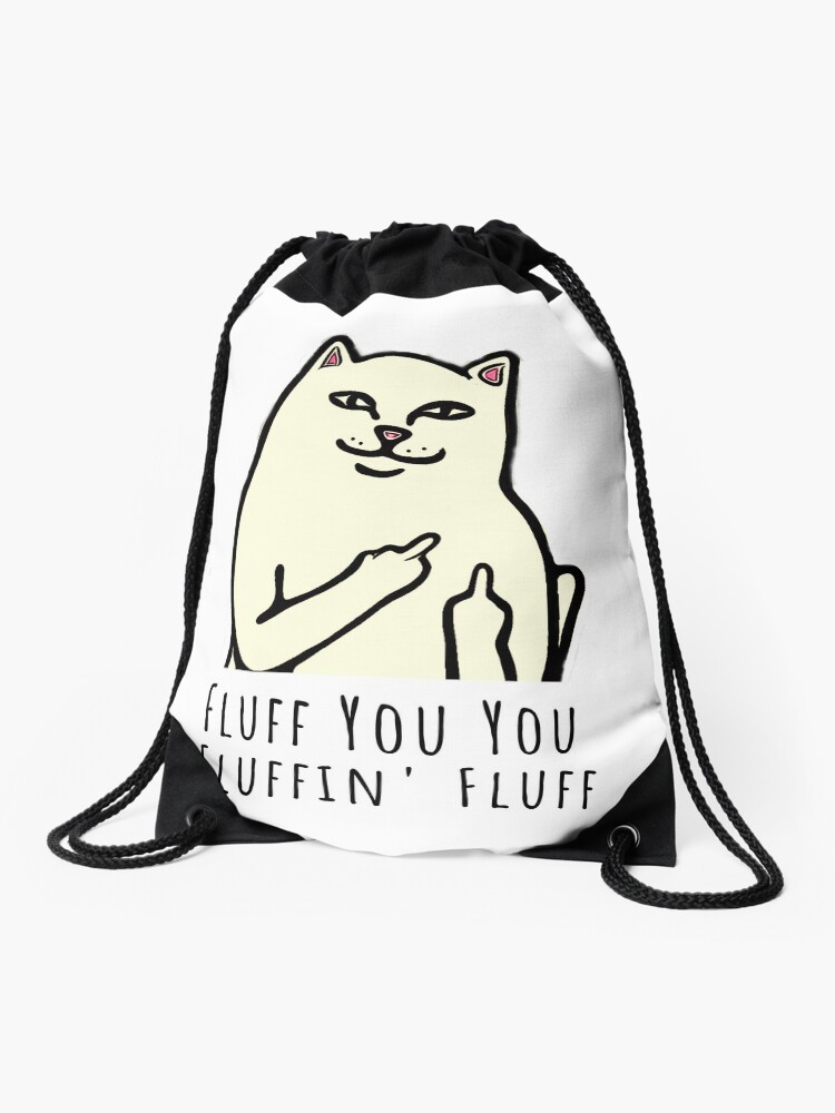 middle finger cat backpack