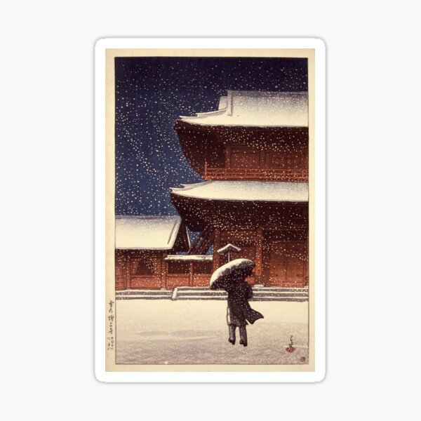 Item preview, Kawase Hasui - Zojoji Temple in Snow designed and sold by ArtExpression.