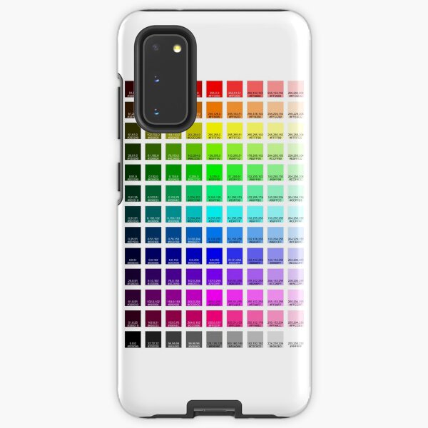 Redbubble RGB to CMYK Color Swatches Samsung Galaxy Tough Case