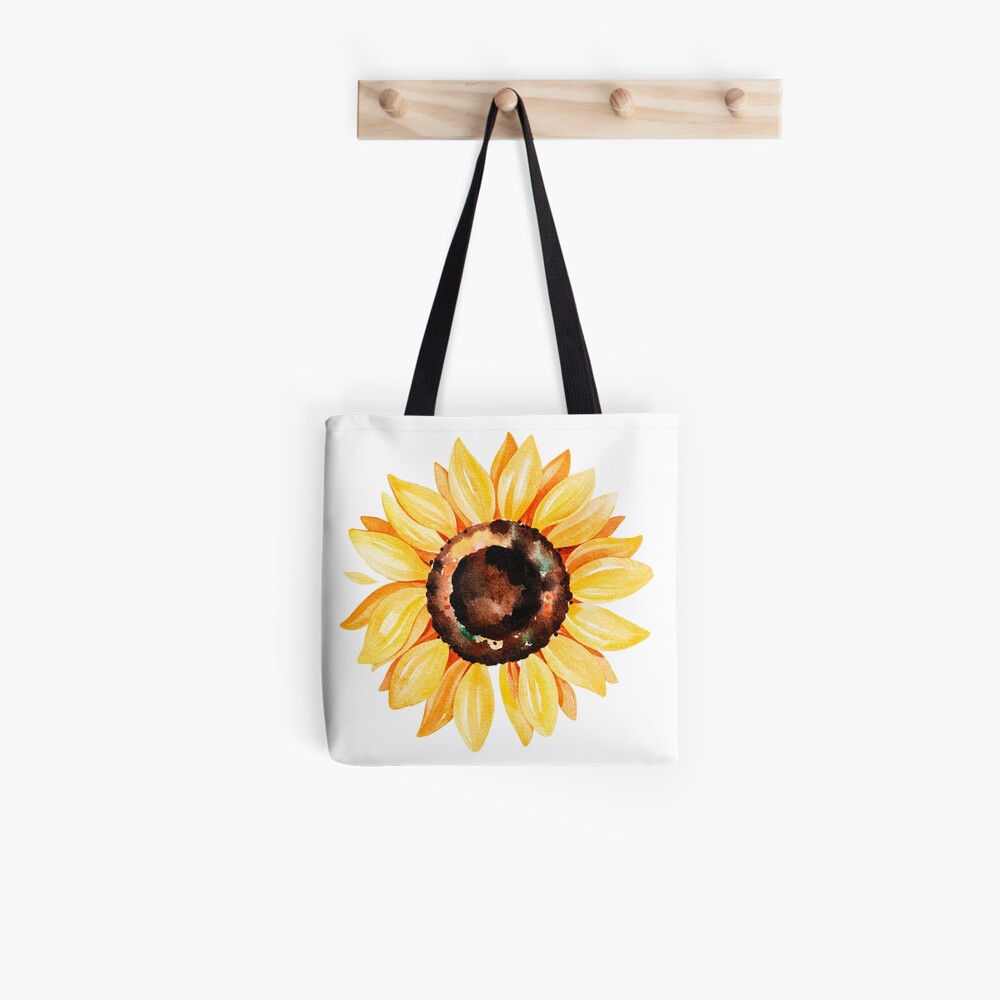 Watercolor sunflower Tote Bag