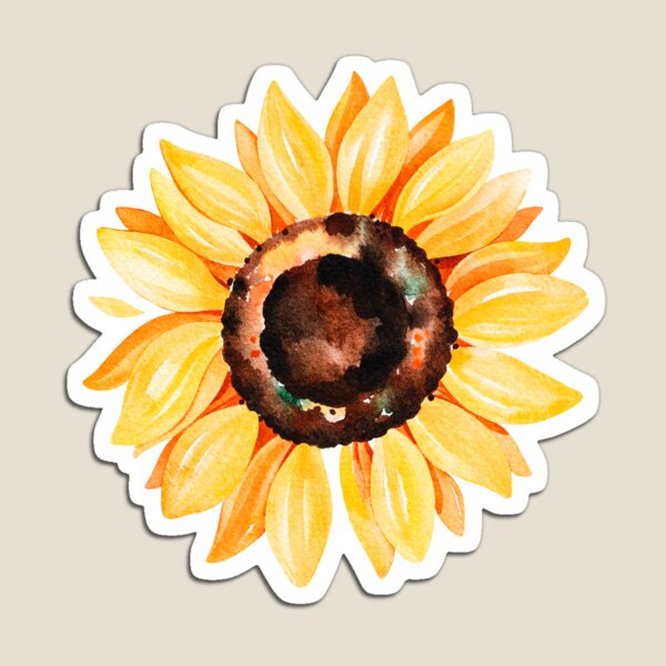 Item preview, Watercolor sunflower, hand painted yellow flower designed and sold by SouthPrints.