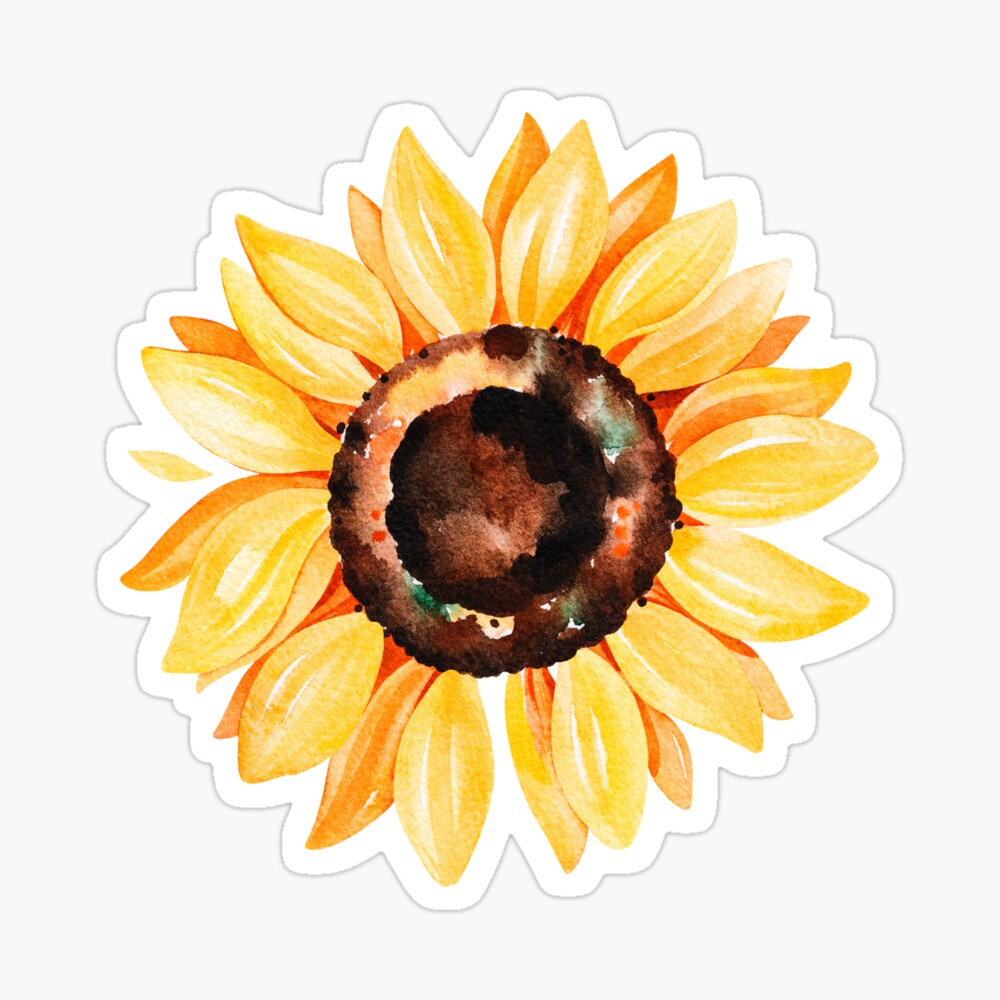 Watercolor Sunflower Print