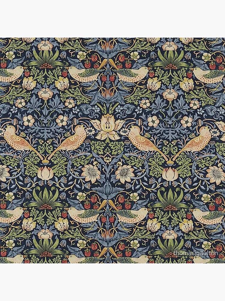 william morris strawberry thief pillow