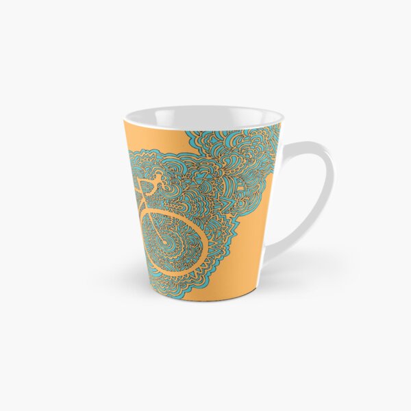 Vista previa del artículo con la obra «Meditación de dibujo de bicicleta (naranja / azul)», diseñado y vendido por kpdesign.