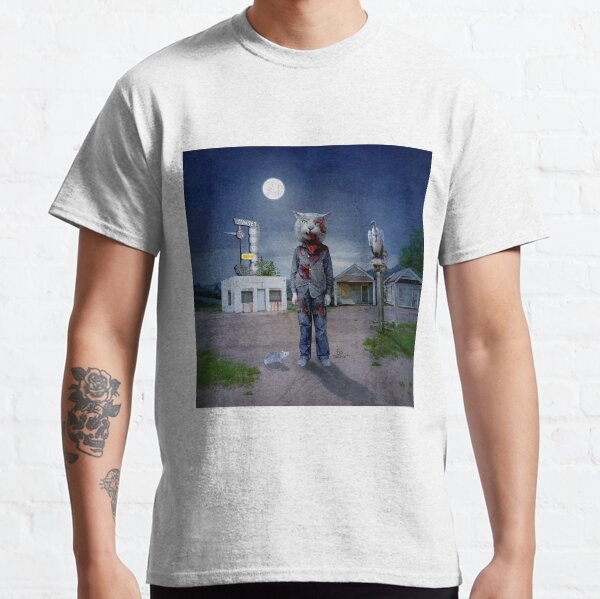 Zombie Cat - un chat zombie dans un village fantôme T-shirt classique