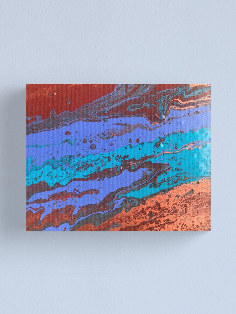 Alternate view of Abstract Painting-Title "Copper Creek Canyon" Canvas Print