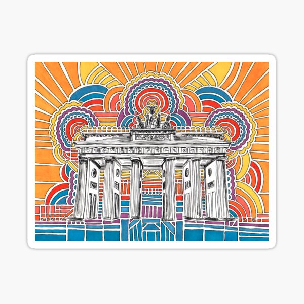 Brandenburger Tor Drawing Meditation Sticker