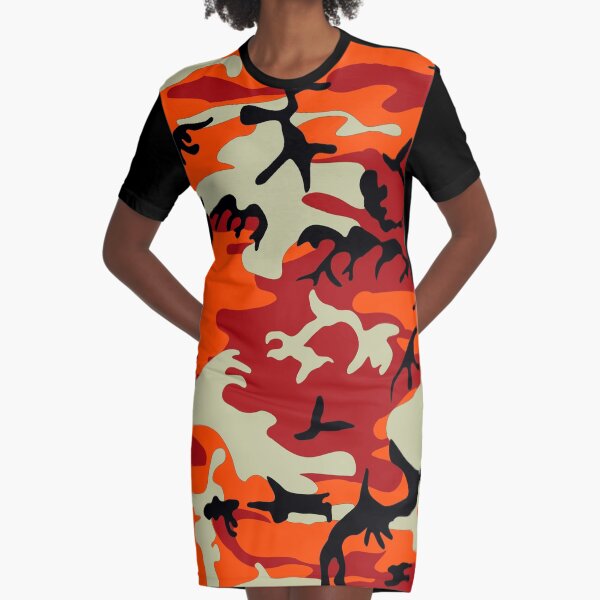 Orange camo dress sale