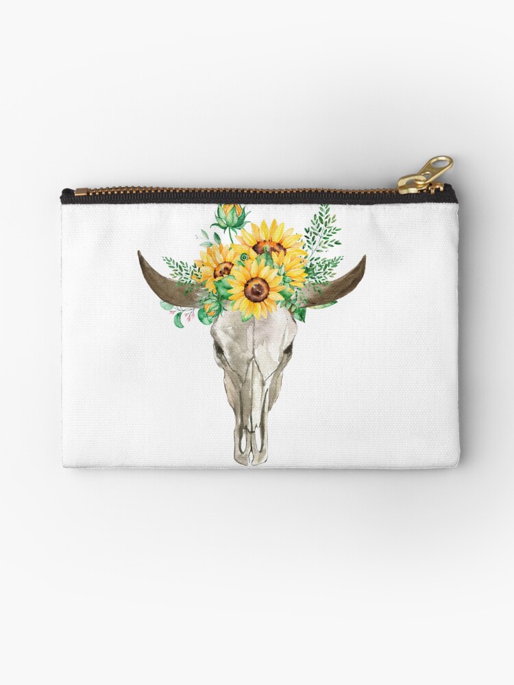 Sunflower bouquet bull skull sunflower skull sunflowers watercolor painted sunflowers iphone 11 case Sunflower bouquet bull skull sunflower skull sunflowers watercolor painted sunflowers iphone 11 case