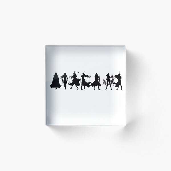 Throne of glass cover silhouettes Acrylic Block
