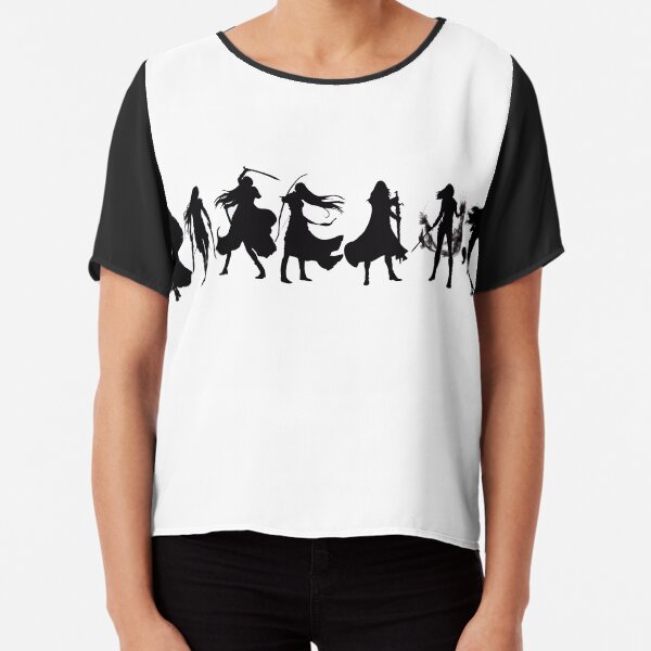 Throne of glass cover silhouettes Chiffon Top