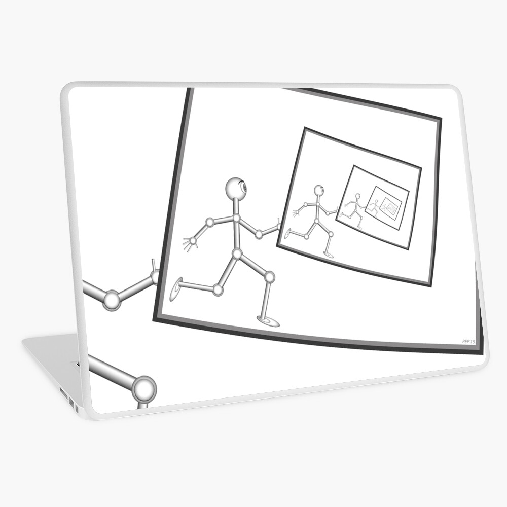 A Robot Running Into Itself Laptop Skin