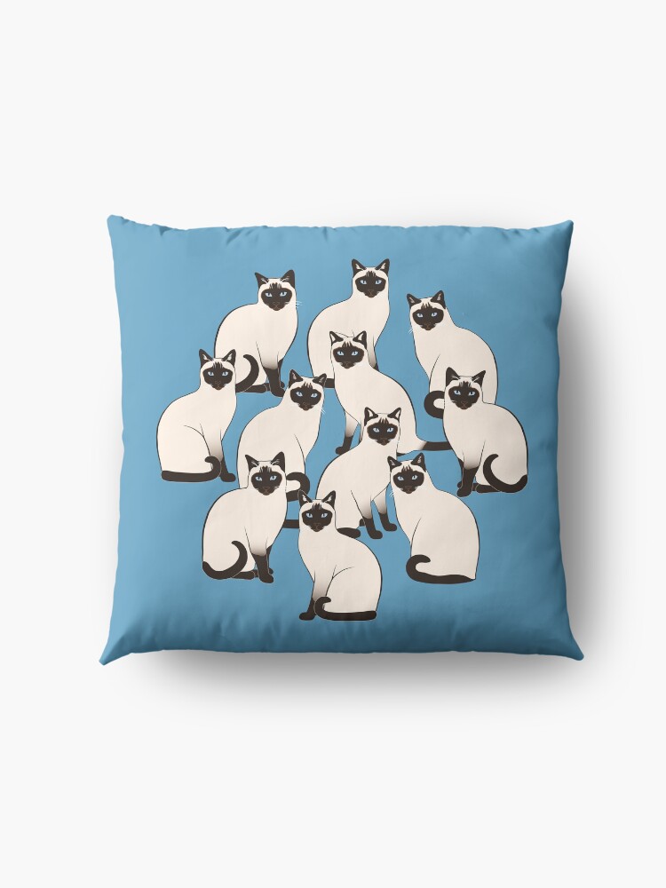 Alternate view of Siamese Cats Circle Floor Pillow