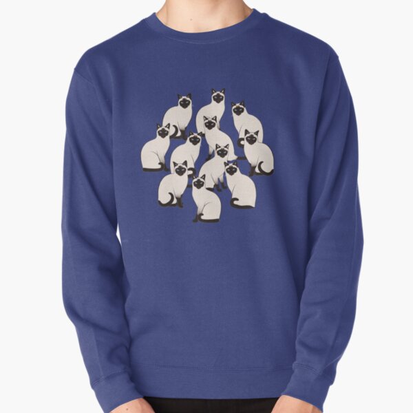 Siamese Cats Circle Pullover Sweatshirt