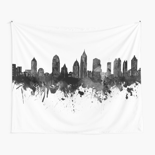 "atlanta skyline" Tapestry for Sale by BekimART Redbubble