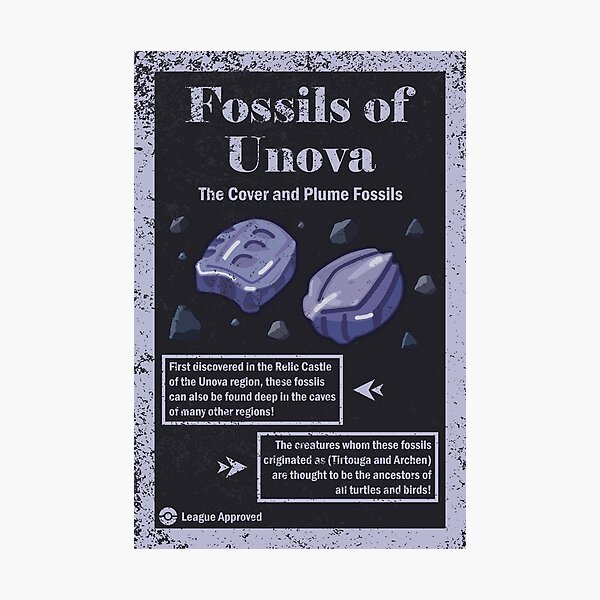 Artikel-Vorschau von Fossilien von Unova Poster, designt und verkauft von Daniel Swain Creations.