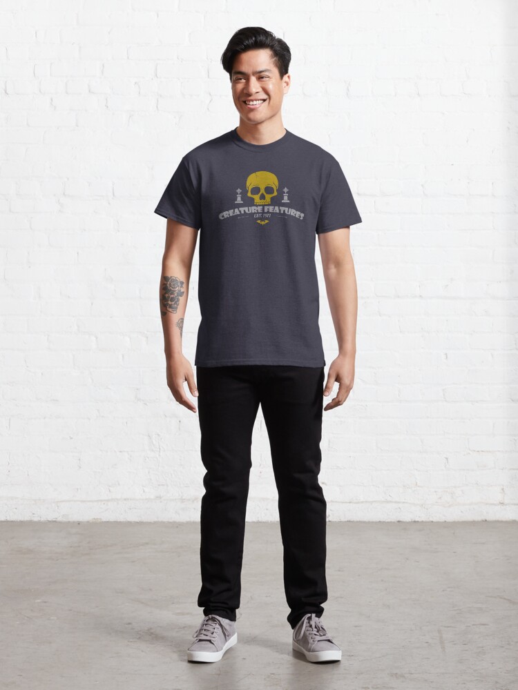 Alternate view of Creature Features Skull Classic T-Shirt