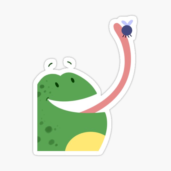 Frog and the Fly Sticker