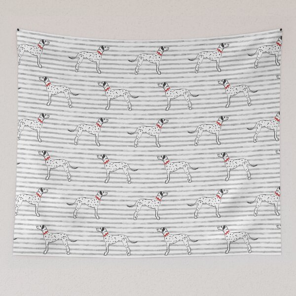 Item preview, Dalmatian Dog Breed on Stripes designed and sold by littlearrow.