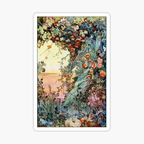Die Früchte der Erde - Edward J. Detmold Sticker